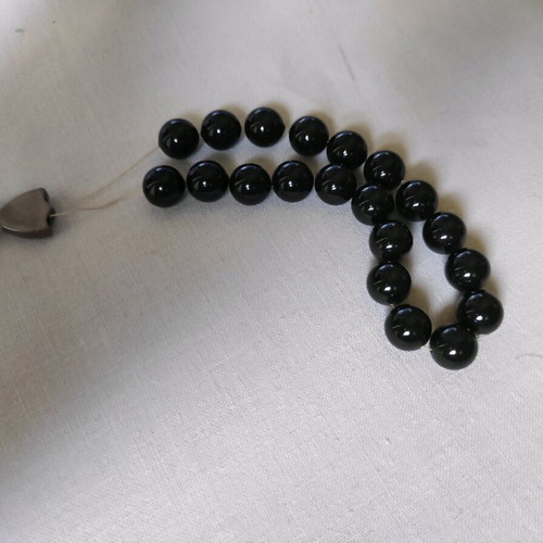 Worry beads 20 beads obsidian like new, handmade