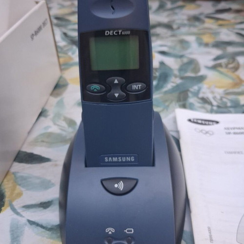 Samsung sp-r6000 cordless phone used, blue