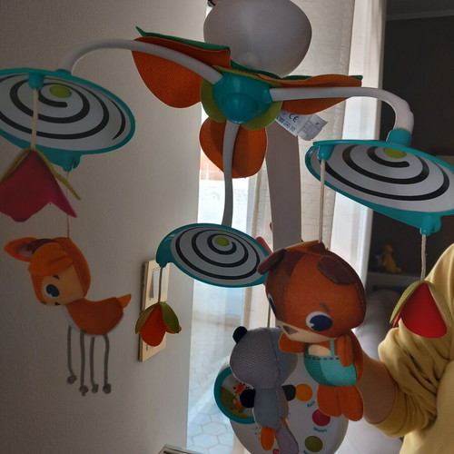 Tiny Love baby mobile used for lullabies