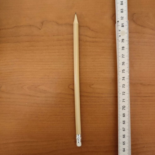 Pencils sharpened with white eraser new, pack of 2