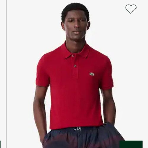 Lacoste T-shirt 3XL new, dark burgundy, cotton piqué
