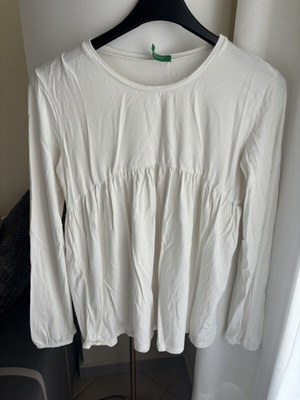 Benetton white basic blouse size S like new
