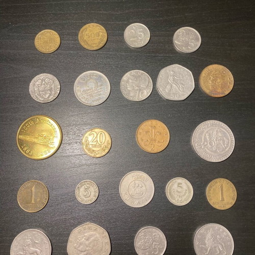 Old foreign assorted coins like new