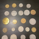 Old foreign assorted coins like new