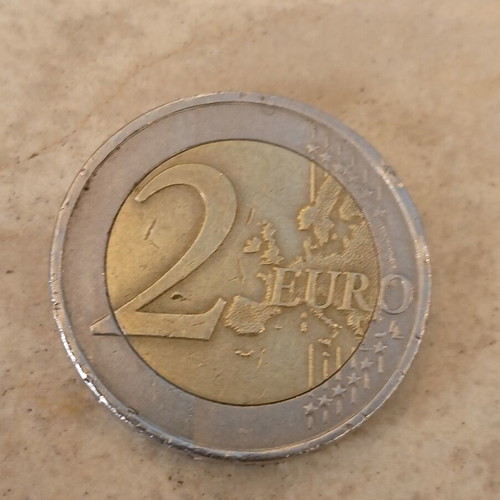 Greek 2€ commemorative coin 2009 used with minting errors