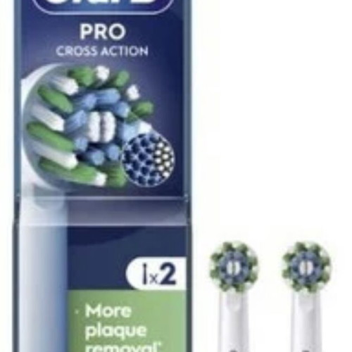 Oral B Pro Cross Action toothbrush heads new, pack of 2
