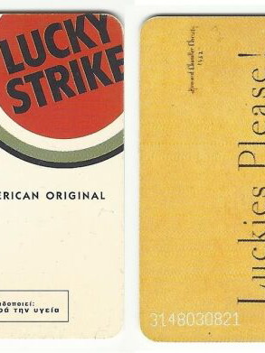 OTE Lucky Strike phonecard 100 units used, 10/98, 39,000 tirage