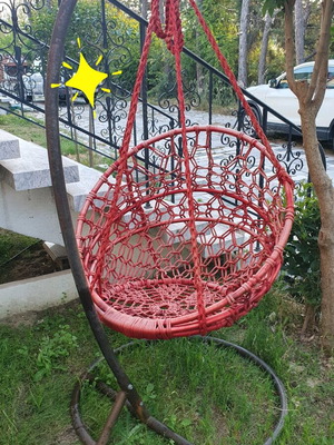 Πτυσσόμενη κούνια φωλιά μεταχειρισμένη, μεγάλη για ενήλικες και παιδιά, βαμβακερό σχοινί