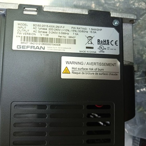 Inverter Gefran BDI50 1.5kW (2HP) Single-phase new