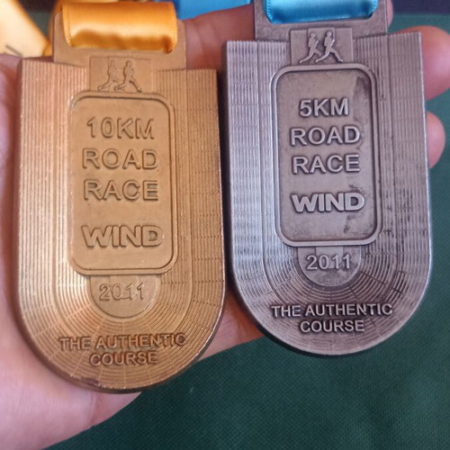 Athens Marathon Medals Set 2011 collectible, 5km & 10km