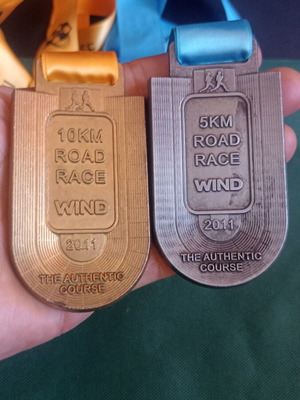 Athens Marathon Medals Set 2011 collectible, 5km & 10km
