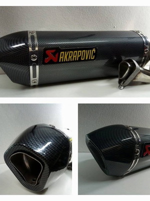 Carbon motorcycle exhaust new with silencer 38 cm 50 mm
