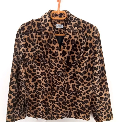 Leopard velvet jacket size S like new