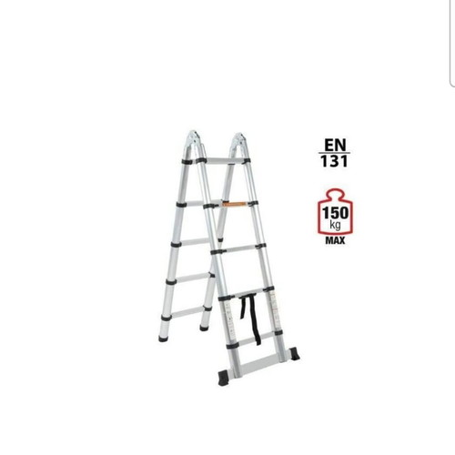 Double telescopic ladder new, aluminum with 10 steps