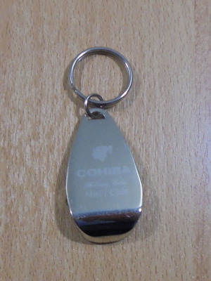 Cohiba cigar promotional metal keychain - opener used