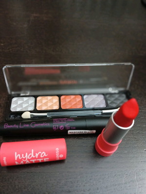 Cosmetics set 3 products together, new, essence, Beauty Line, Victoria Silk