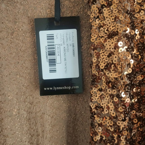 Lynne kimono with sequins new, copper gold, size S