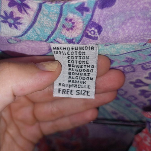 Indian shirt dress used, multicolored, one size