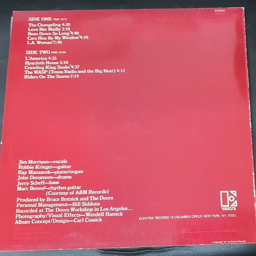 Doors L.A. Woman vinyl used, rock, 1971