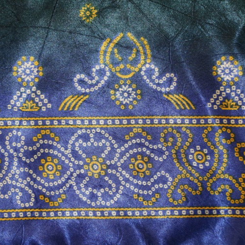Silk Scarf 100% Silk Pareo 1.80x1.10m multicolor green
