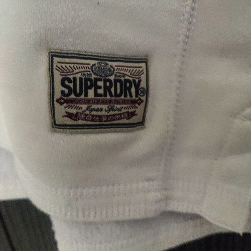 Superdry Japan White Sweat Top like new, XL to slim XXL