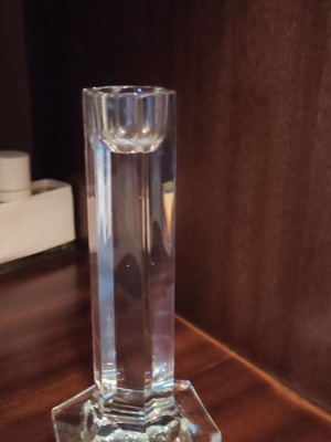 Bohemian crystal candlestick new