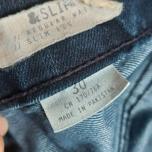 H&M slim jeans used, blue, size M