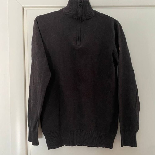 GreenWood men's knit pullover quarter-zip like new, size L, brown gray
