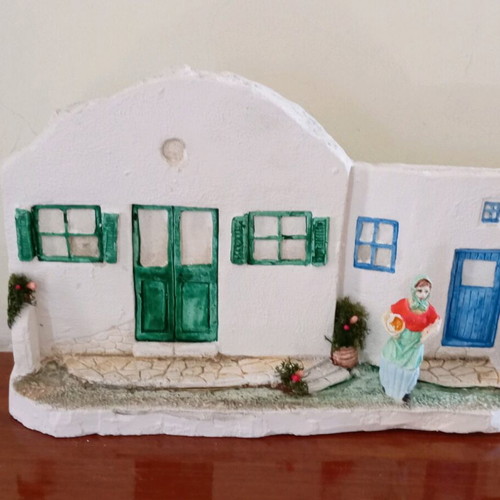 Handmade plaster decorative wall and table ornament