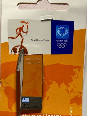 Σύρος Λαμπαδηδρομίας Ολυμπιακή Αθήνα 2004 pin καινούργιο, limited edition 1000