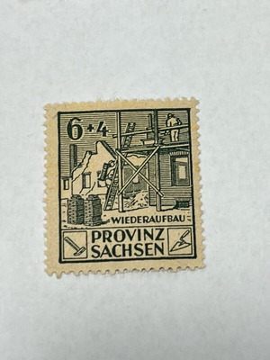 German Stamp Reconstruction of Buildings After WWII 1946 like new