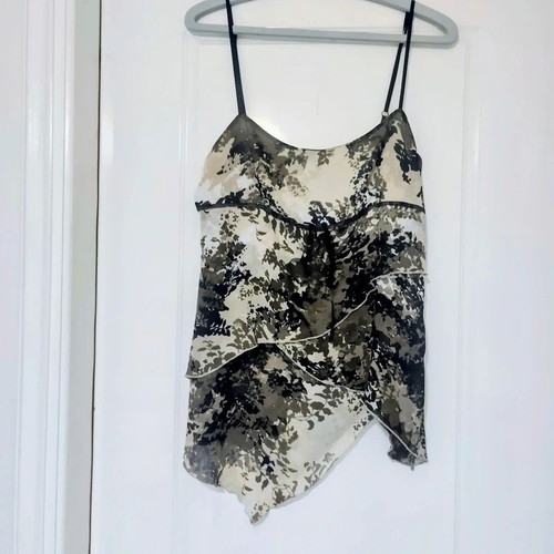 Mexx asymmetrical layered spaghetti top like new, colorful