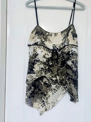 Mexx asymmetrical layered spaghetti top like new, colorful