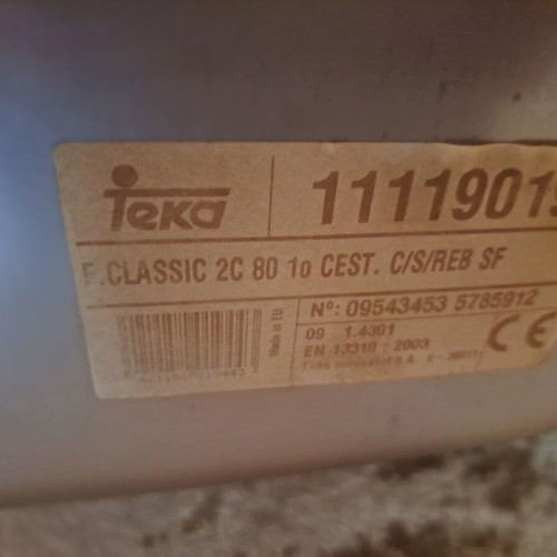 Teka sink used with new faucet and filter