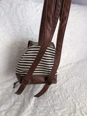 Striped backpack bag used