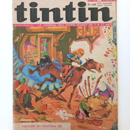 Tintin comic used, large format, year 1971