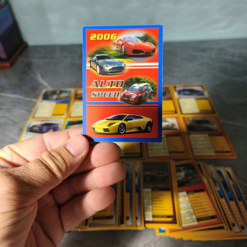 Car cards used, pack of 55 old collectible