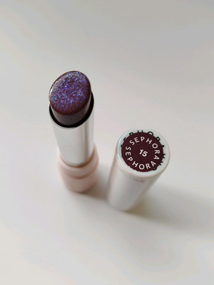 Sephora About That Shine Lipstick 15 Galactic Plum like new