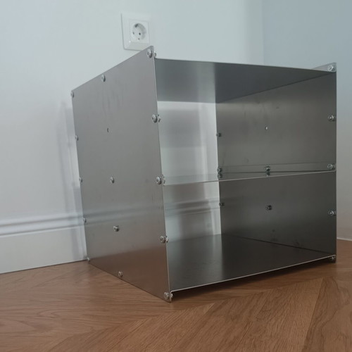 Steel coffee table bedside hi-fi rack industrial Bauhaus