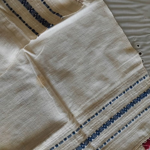 Authentic Bulgarian Mesal used, traditional handwoven linen towel