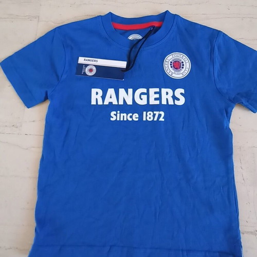 Rangers kids T shirt size 5-6 years blue new with tags