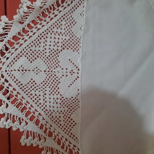 Small handmade crochet doilies, set