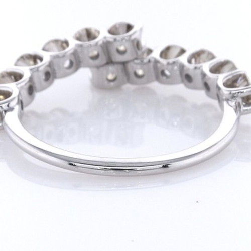 White Gold Ring 14K with 12 Natural Diamonds 1.64 Carats New