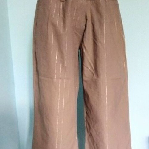 Pepper corn silk pants like new, beige color