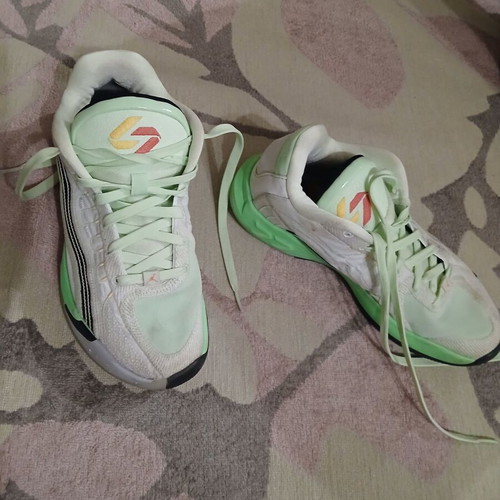 Jordan Luca 4 basketball shoes, size 40.5, green