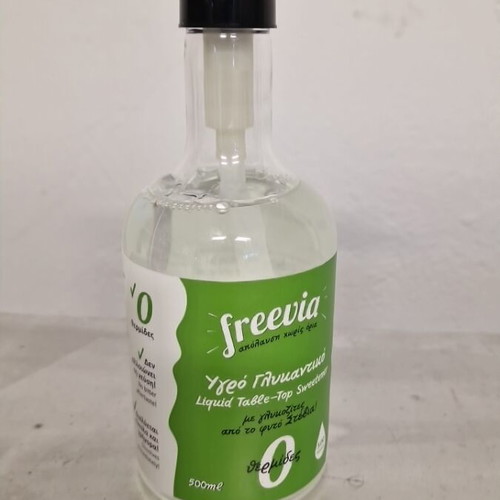 Freevia Liquid Sweetener with Stevia 500ml like new, with dosing pump