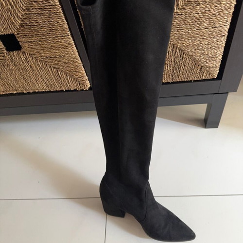 Sante suede boots used knee-high size 39 black