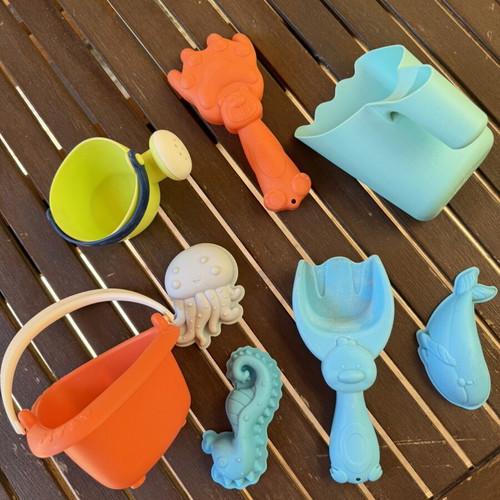 Sand and water activity table with accessories