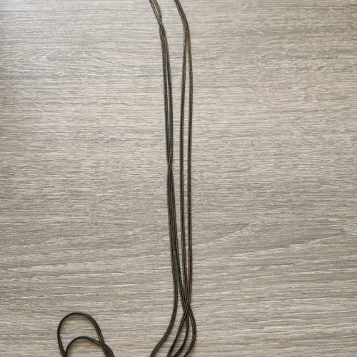 Necklace used black gold faux