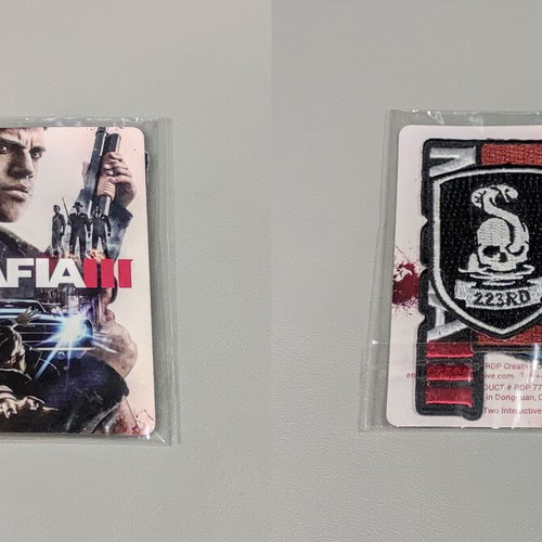 Mafia III Ultra Rare Promo Patches new embroidered set